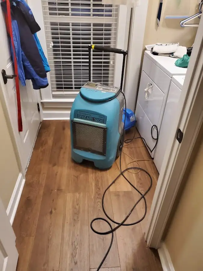 Commercial dehumidifier deployed for Flood Damage Cleanup in Wolcott
